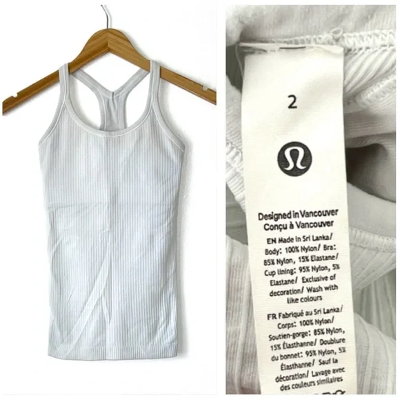 Lululemon Ribbed Tank White NWOT - Picture 1 of 5